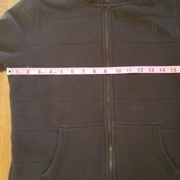 The North Face Black Zip up Hoodie with Fuzzy Inside Sz Small Petite - Picture 10 of 13